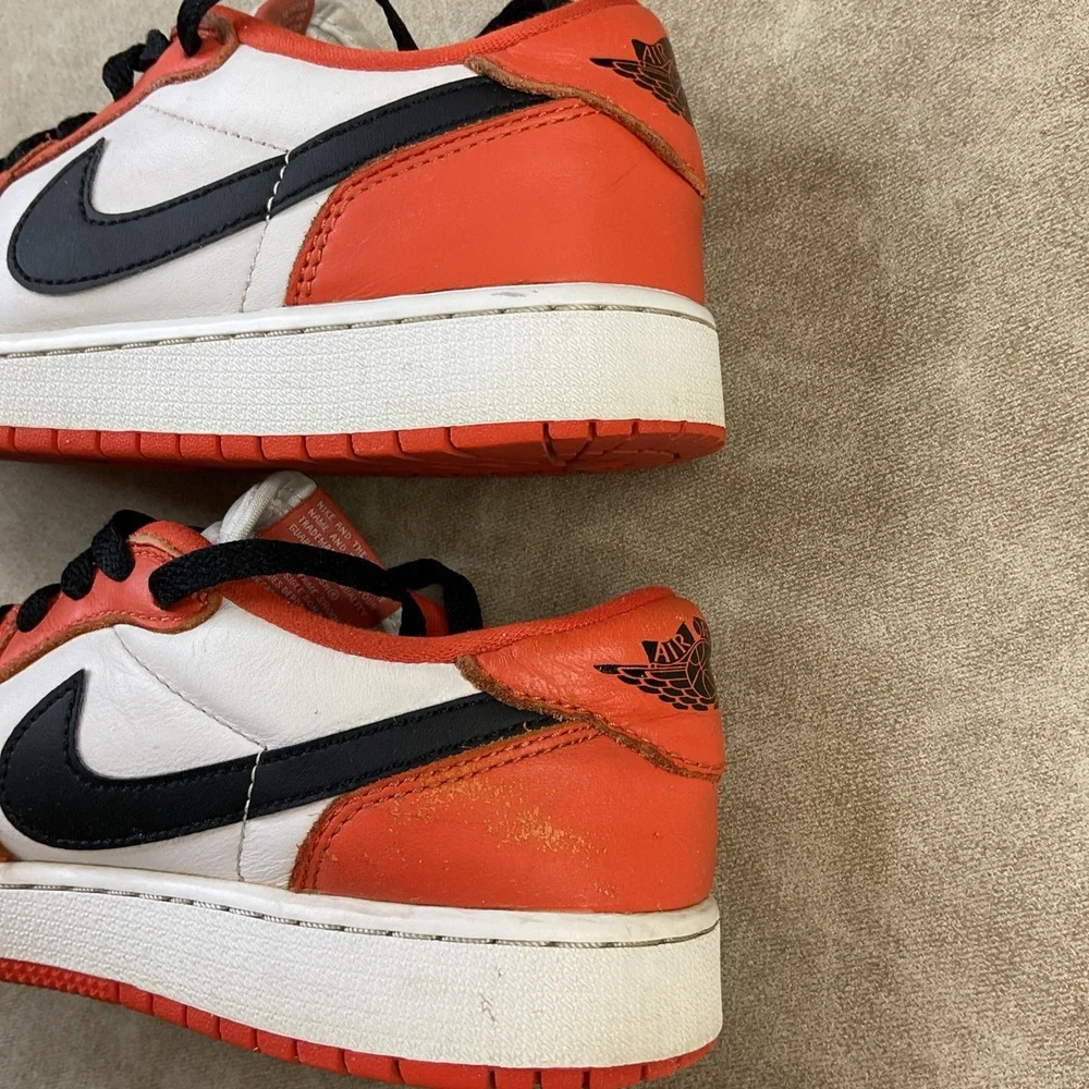 Nike Air Jordan 1 Low OG Size 7Y (GS) Starfish Orange White Black CZ0858-801